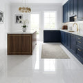 Polar White Marble Tile 18x18 Polished — Kitchen floor