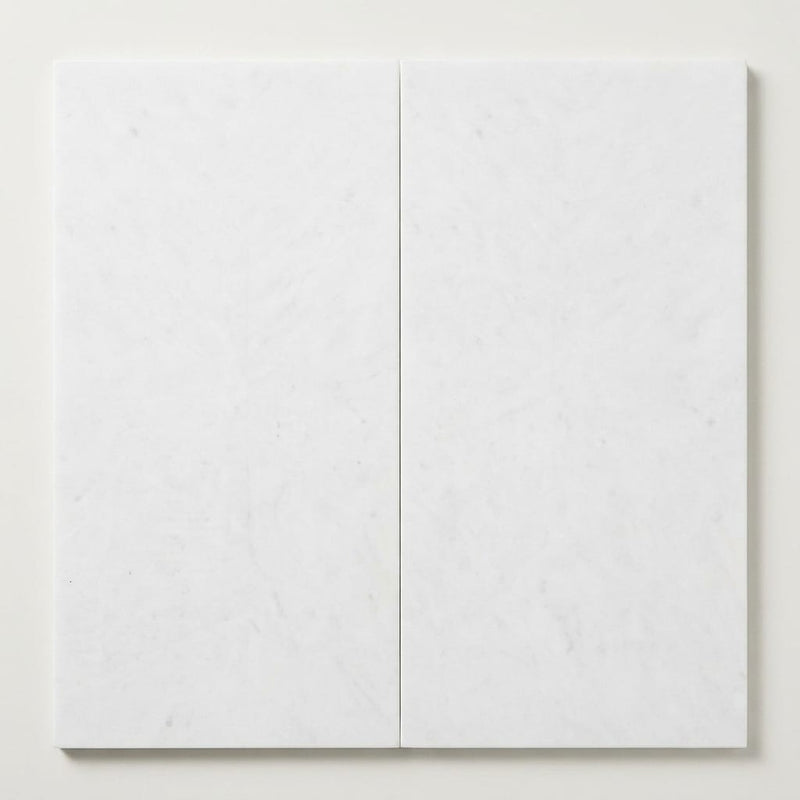 Polar White Marble Tile 18x36 Honed close-up
