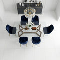 Polar White Marble Tile 24x24 Honed — Dining Room floor
