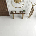 Polar White Marble Tile 24x24 Honed — Foyer floor