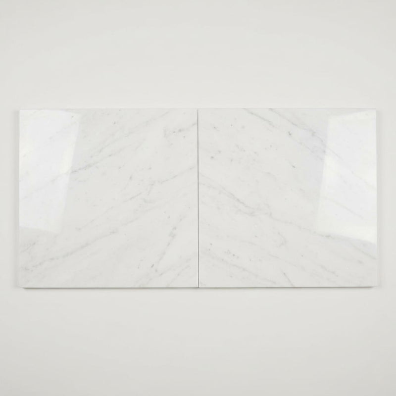 Polar White Marble Tile 24x24 Polished close-up