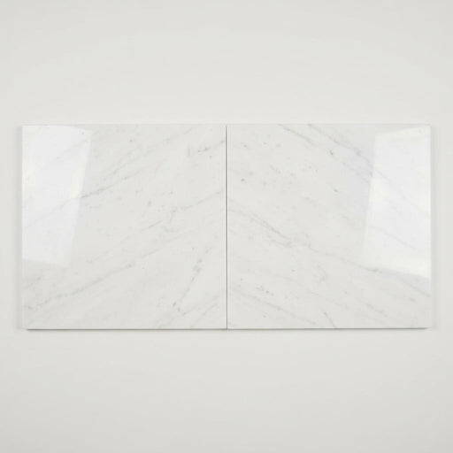 Polar White Marble Tile 24x24 Polished close-up