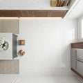 Polar White Marble Tile 24x24 Polished — Kitchen floor