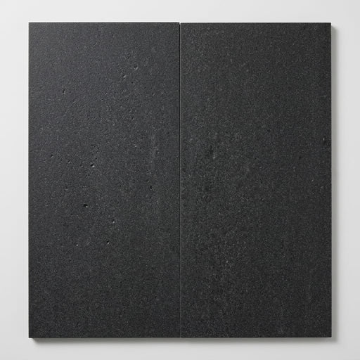 Pompeii Black Basalt Tile 12x24 Honed close-up