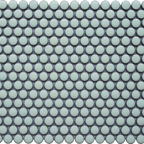 Porcelain Mosaics Antique White 11.45x12.40 Pennyround Porcelain Mosaic Tile