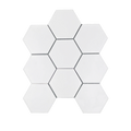 Solids Hex Mosaic 2x2 White Matte Porcelain Mosaic