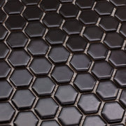 1x1 Black Matte Porcelain Mosaic