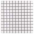 Square White 1x1 Matte Porcelain Mosaic