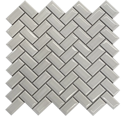 Porcelain Mosaics White Bright 12x12 Herringbone Gloss Porcelain Mosaic Tile