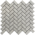 Porcelain Mosaics White Bright 12x12 Herringbone Gloss Porcelain Mosaic Tile