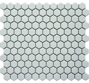 Porcelain Mosaics White 1x1 Hexagon Matte Porcelain Mosaic Tile