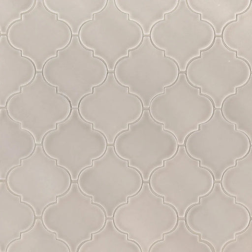 Portico Pearl Arabesque Pattern Glossy Ceramic Mosaic Tile
