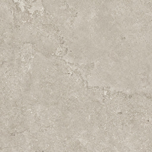 Portland Beige porcelain tile with a subtle beige-gray stone texture.
