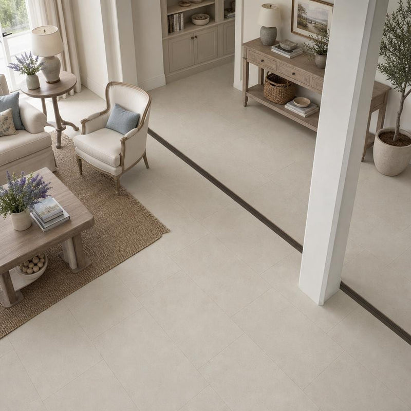 Porto Beige 18x36 Honed Natural Limestone Tile — Living Room floor
