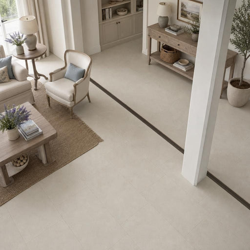 Porto Beige 18x36 Honed Natural Limestone Tile — Living Room floor