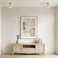Porto Beige Limestone Tile 16x24 Honed — Living Room feature wall