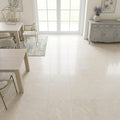 Porto Beige Limestone Tile 18x18 Honed — Dining Room floor