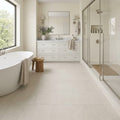 Porto Beige Limestone Tile 18x36 Brushed — Primary Bath floor