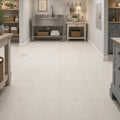 Porto Beige (Semi Rijo) 12x12 Honed Natural Limestone Tile — Basement floor