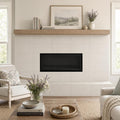 Porto Beige (Semi Rijo) 12x24 Honed Limestone Tile — Living Room fireplace surround