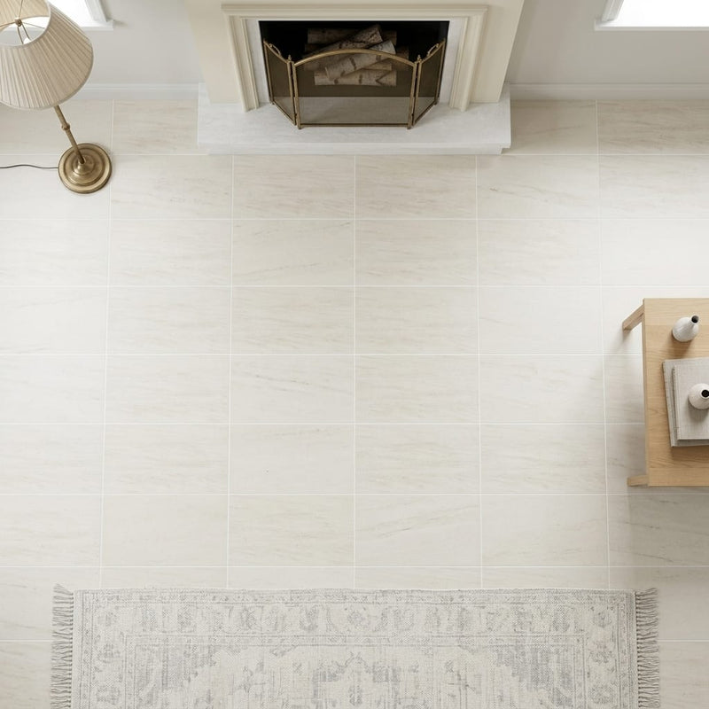 Porto Rosal Limestone Tile 16x24 Honed — Living Room floor