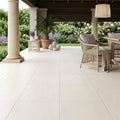 Porto Rosal Limestone Tile 18x18 Honed — Covered Patio floor