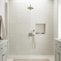Porto Rosal Limestone Tile 24x24 Honed — Bathroom shower wall