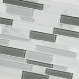 Positano Interlocking Pattern 0.24 Inch Glass Mosaic Tile