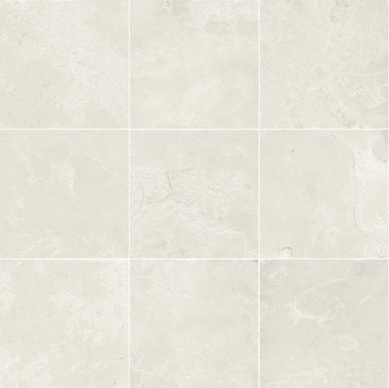 Close-up of Tivoli Beige Porcelain Rough & Straight Edge 24 x 24 x 3/4 Paver, in Beige tones.