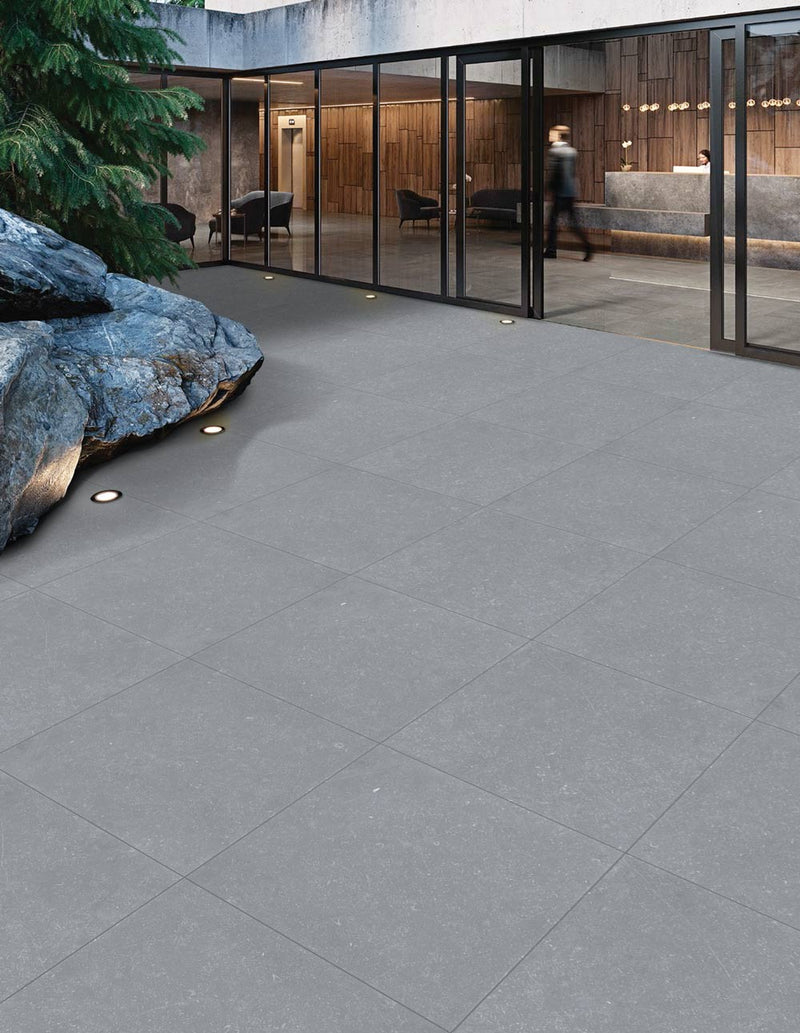 Bluestone Light Grey Porcelain Rough & Straight Edge 24 x 48 x 3/4 Pav ...