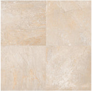 Close-up of Fusion White Porcelain Rough & Straight Edge 24 x 24 x 3/4 Paver, in White tones.