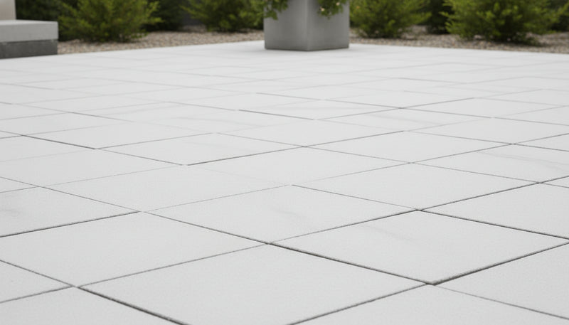 Close-up of Calcatta Gold Porcelain Rough & Straight Edge 24 x 24 x 3/4 Paver, in Gold tones.