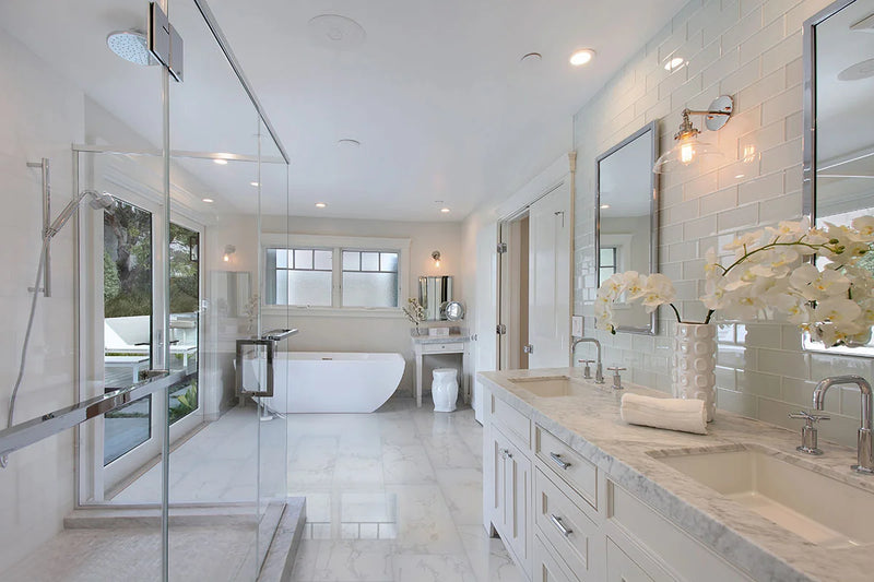 Praia Carrara 2x2 Matte Porcelain Marble Look Mosaic Tile