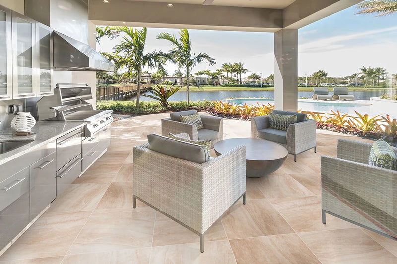 Praia Crema 24x24 Matte Porcelain Paver