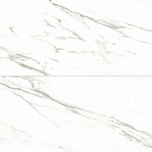 Prati Calacatta Borghini Warm 48x24 Polished Ceramic Field Tile