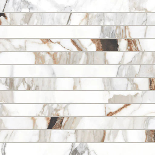 Prati Calacatta Macchia Vecchia 1x12 Honed Porcelain Mosaic