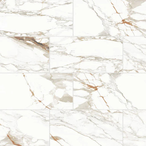 Prati Calacatta Macchia Vecchia 24x12 Polished Ceramic Field Tile