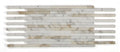 Precious Stone Calacatta Gold 0.75x12 Pencil Honed Marble Trim