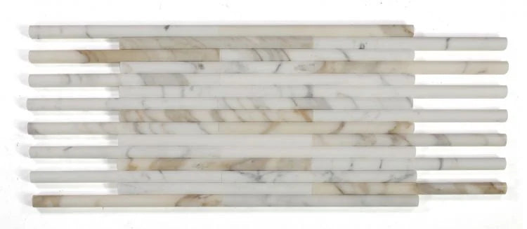 Precious Stone Calacatta Gold 0.75x12 Pencil Honed Marble Trim