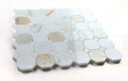 Precious Stone Calacatta Gold 11.75x11.75 Octagon Marble Mosaic