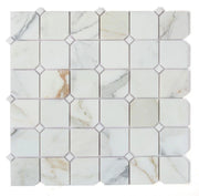 Precious Stone Calacatta Gold 2x2 Clipped Marble Mosaic