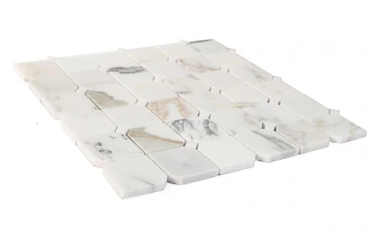 Precious Stone Calacatta Gold 2x2 Clipped Marble Mosaic