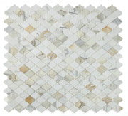 Precious Stone Calacatta Gold 12x12 Arabesque Marble Mosaic