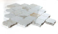 Precious Stone Calacatta Gold 12x12 Arabesque Marble Mosaic