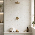 Precious Stone Calacatta Gold 2x2 Clipped Marble Mosaic — Spa spa interior