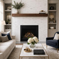 Precious Stone Calacatta Gold 3x12 Subway Polished Marble Tile — Living Room fireplace surround