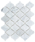 Precious Stone Carrara 10.5x12.5 Arabesque Marble Mosaic