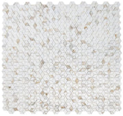 Precious Stone Cubic Calacatta Gold 11.75x12 Marble Mosaic