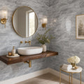 Precious Stone Italian Grey 3x12 Subway Polished Marble Tile — Bathroom wall
