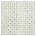 Precious Stone Milky White 11.75x11.75 Clipped Honed Marble Mosaic